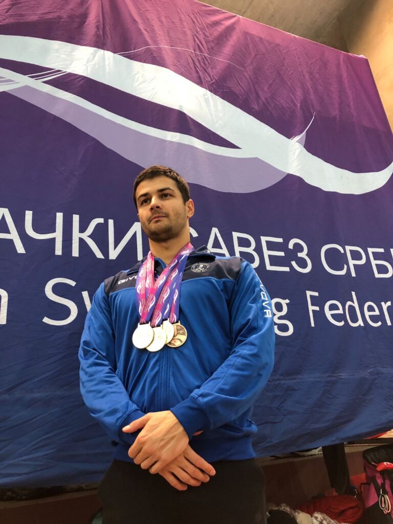 Strahinja Stanković, najbrži plivač PK Sveti Nikola, zimsko državno prvenstvo 2022. Foto: Privatna arhiva