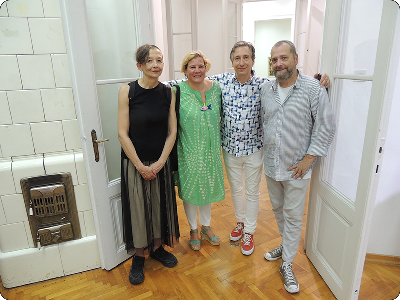 Milica Lapčević, Ivana Markez Filipović, Daniel Rotbart i Vladimir Šojat; Foto: Galerija savremene likovne umetnosti PančevoMilica Lapčević, Ivana Markez Filipović, Daniel Rotbart i Vladimir Šojat; Foto: Galerija savremene likovne umetnosti Pančevo