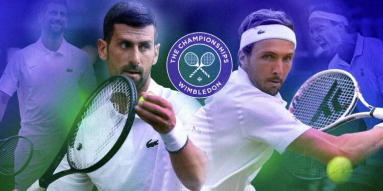 Đoković u osmini finala Vimbldona: Francuz ga mučio, Novak izjednačio Federerov rekord