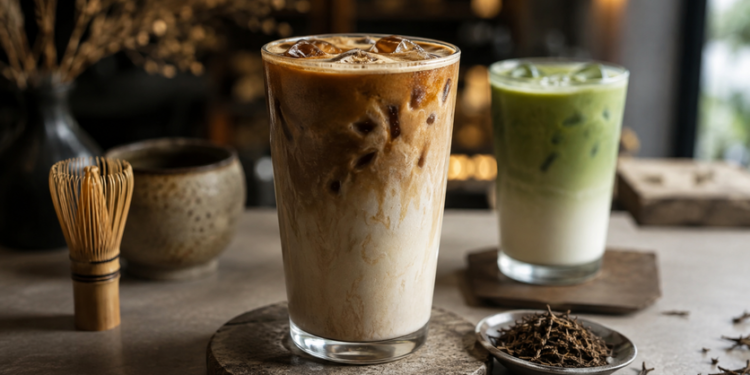 hojicha latte